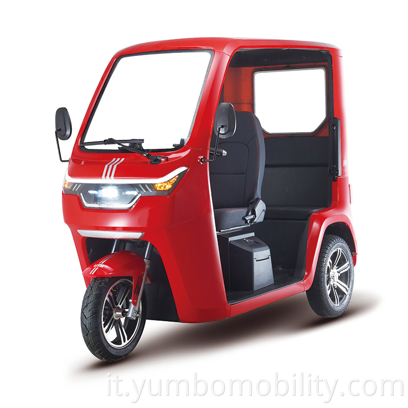 Electric Cabin Tricycle With Roof Canopy